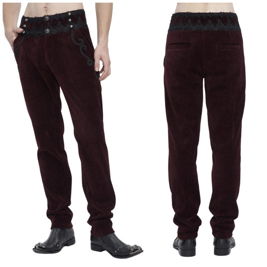 Pants, Velvet Corduroy Lace