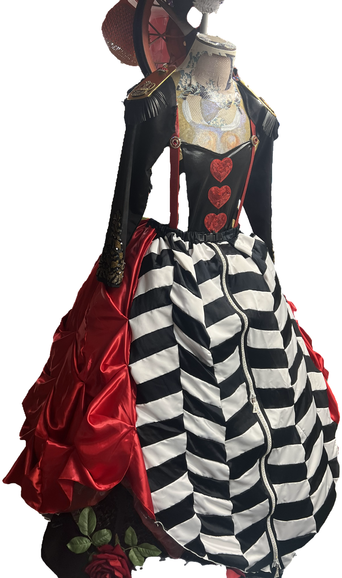 Hoop Skirt, Queen of Hearts 2pc- CUSTOMIZED : 2X