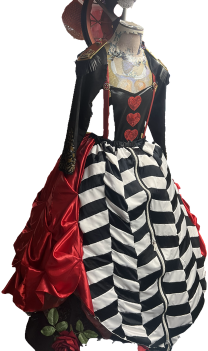 Hoop Skirt, Queen of Hearts 2pc- CUSTOMIZED : 2X