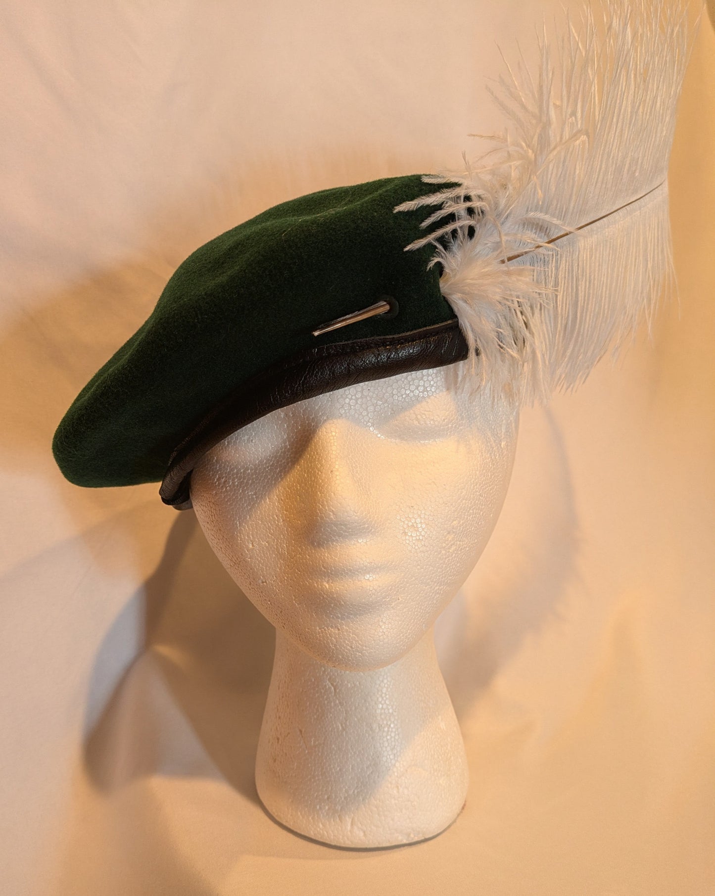 Muffin Cap, Baret Wool Green