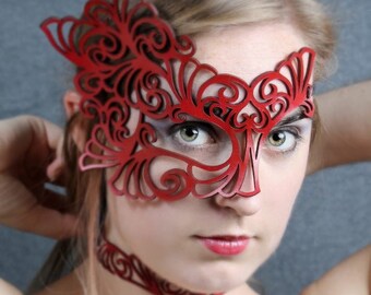 Leather Mask, Roxy Red