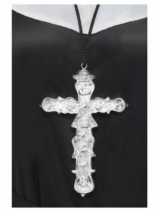 Cross, Ornate-Silver Color