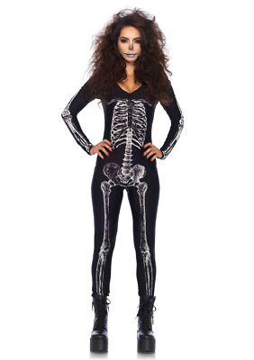 Skeleton, X-Ray Catsuit-black/white : Large