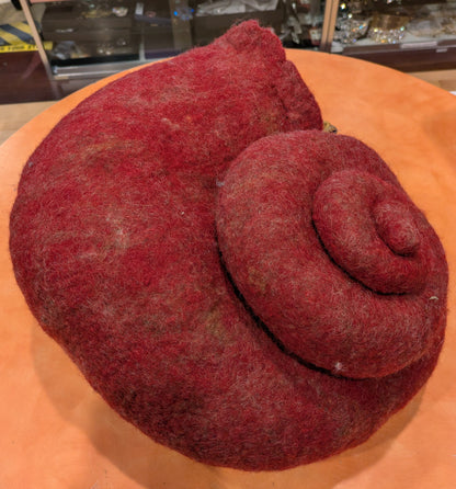 Backpack, Wool Snail Shell Red