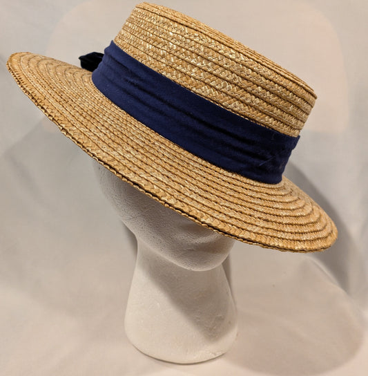Hat, Straw Boater Used 21"