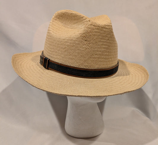 Hat, Straw Fedora Vintage 23"