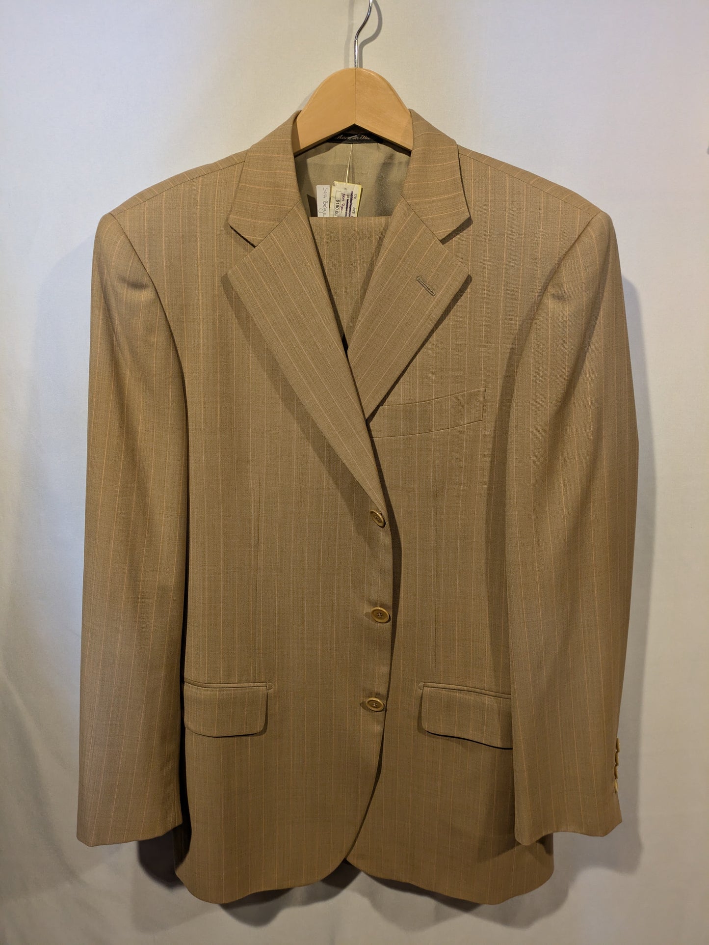 Suit, Beige Stripe 42"