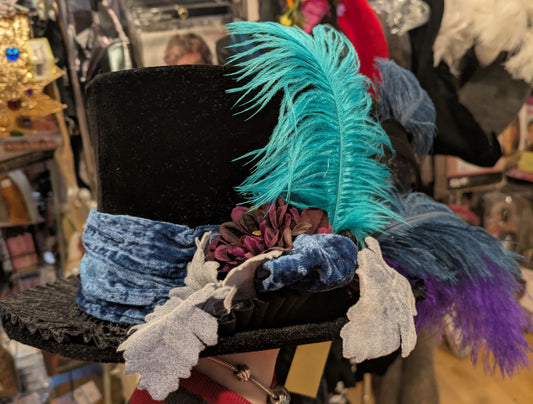 Top Hat, Decorated Blue Purple