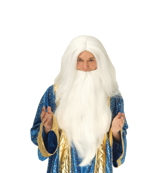 Wig & Beard, Cartoon Wizard White