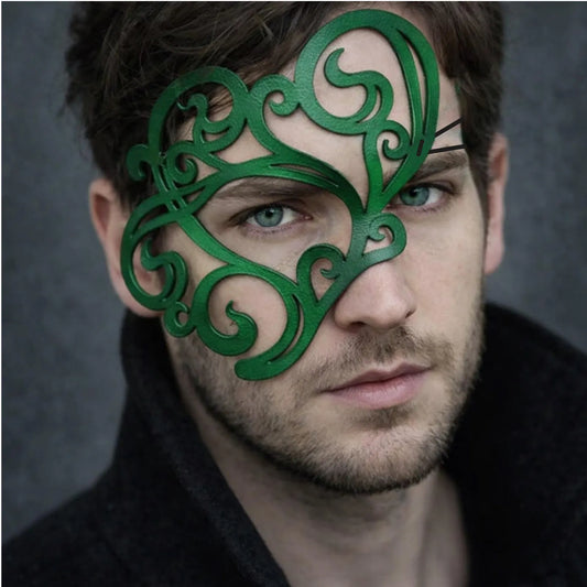 Leather Mask, Whirly Green