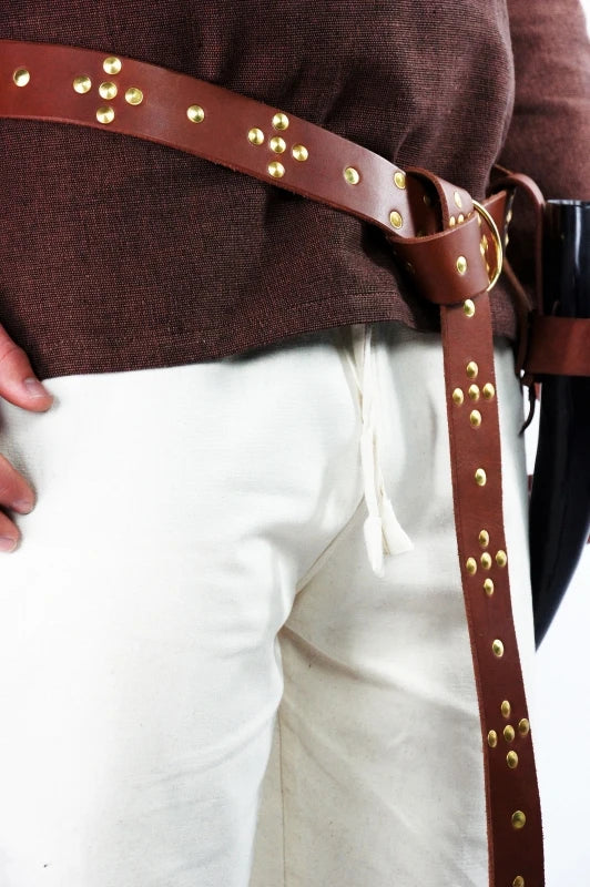 Belt, Danal Ring Leather Brown