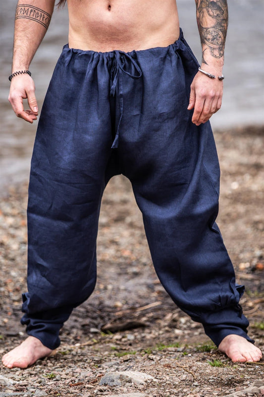 Pants, Wodan Linen Dark Blue S