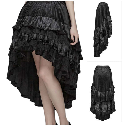 Skirt, High-Lo Dark Grain