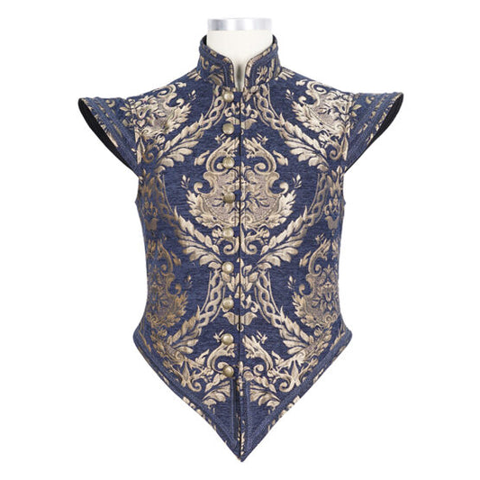 Doublet, Brocade Blue & Gold