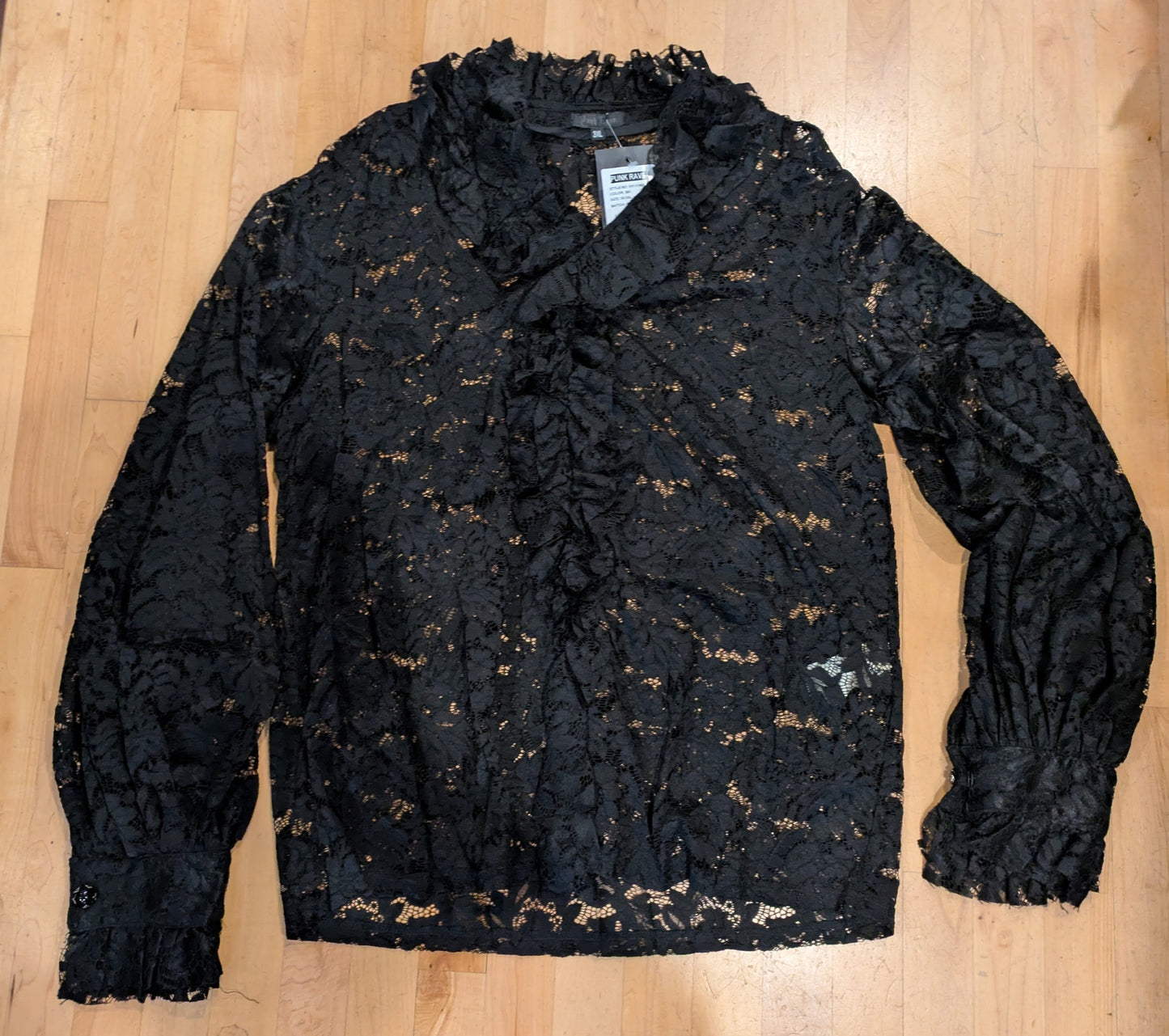 Shirt, See-Through Deep V