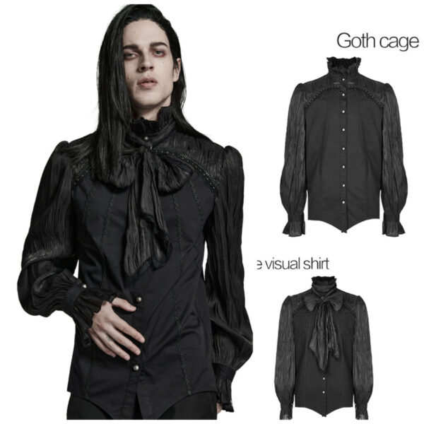 Shirt, Birdcage w/ Ascot Black