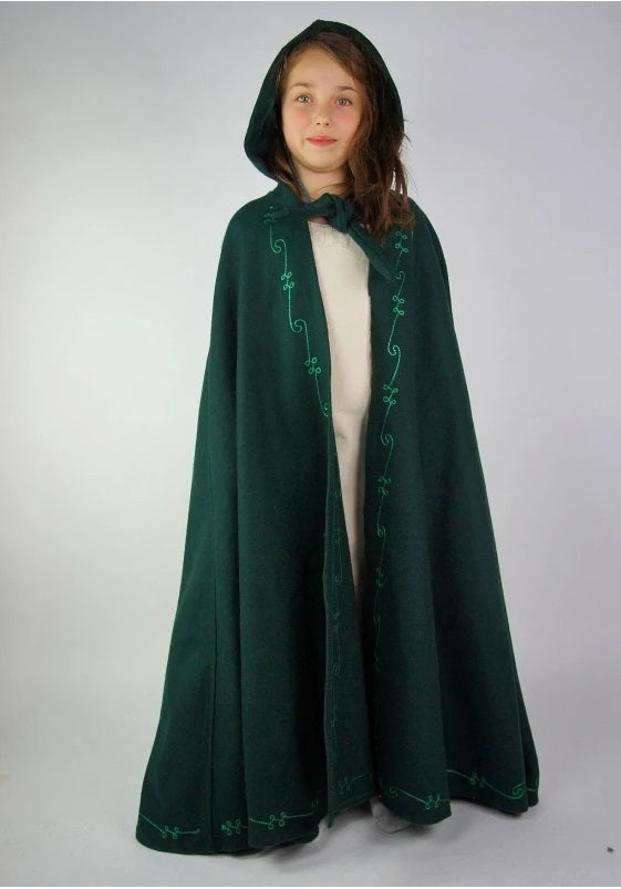 Cape, Wool Green Kid's