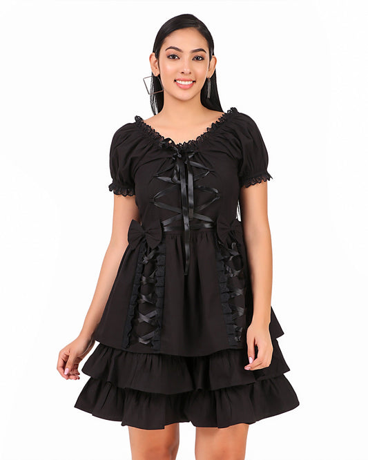 Dress, Lolita Ribbon-  : 4X