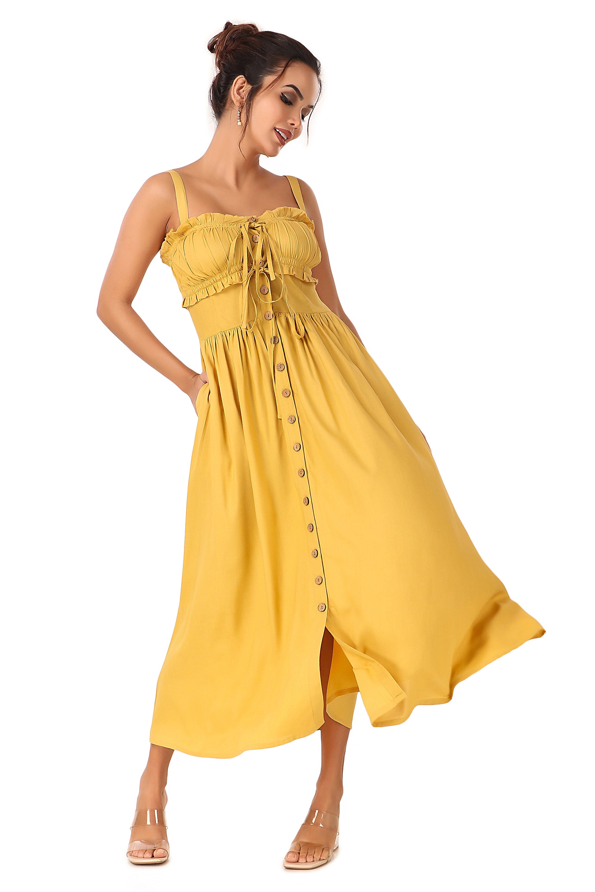 Dress, Cottagecore Seraphina X-Large / Harvest Gold