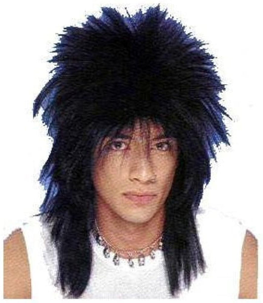 Wig, Long Rocker Unisex Black