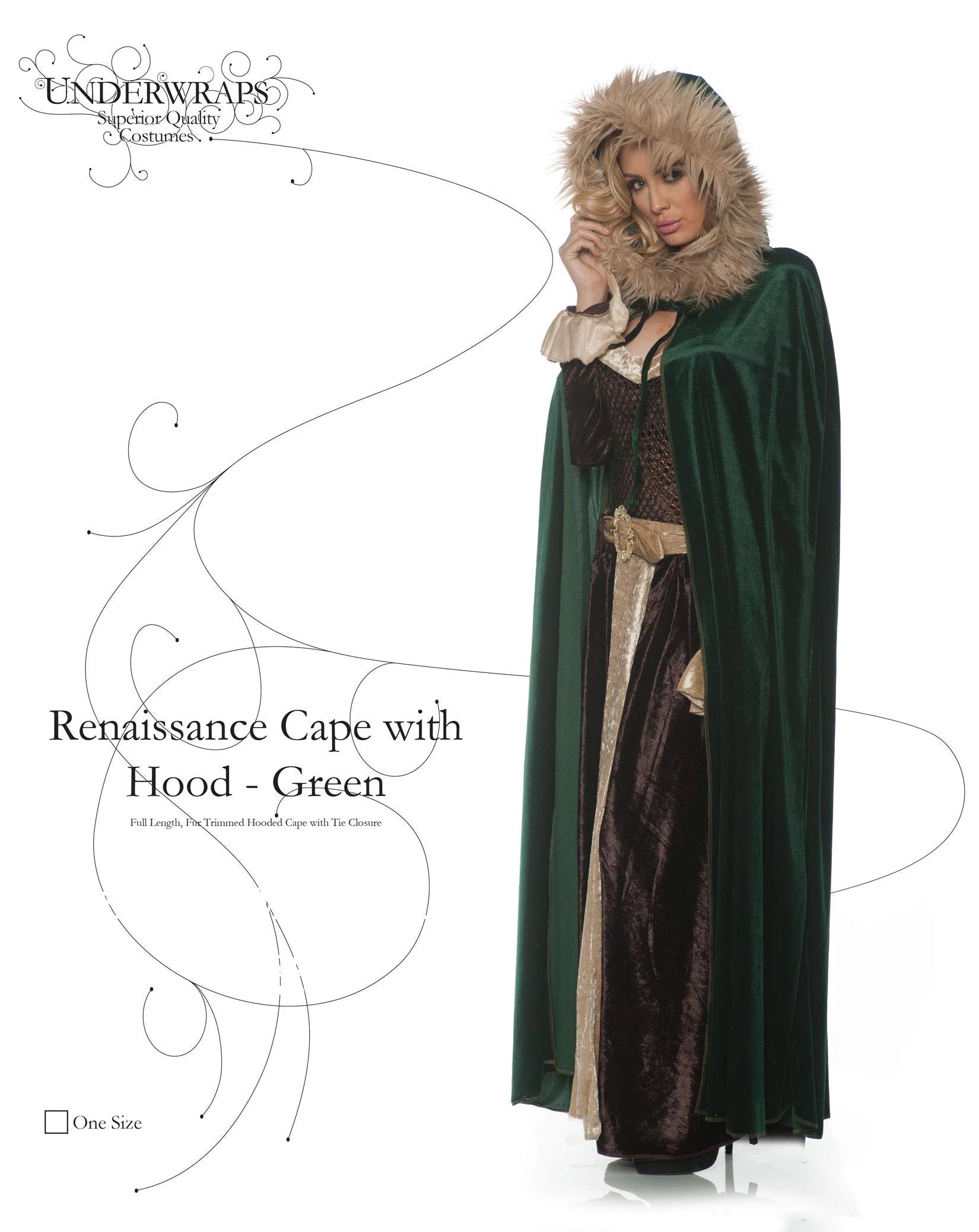 Masquerade Cap Cape, Renaissance Hood Green – A Masquerade Costume