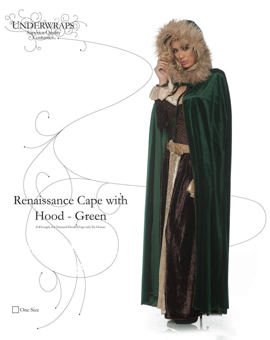 Cape, Renaissance Hood Green