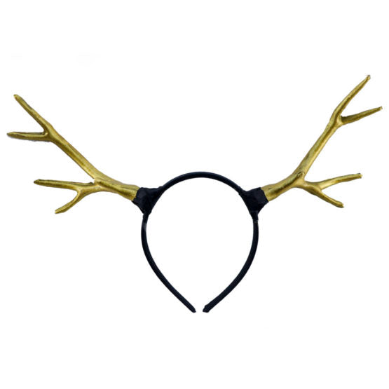 Antlers, Gold Deer-Black & Gold : OS