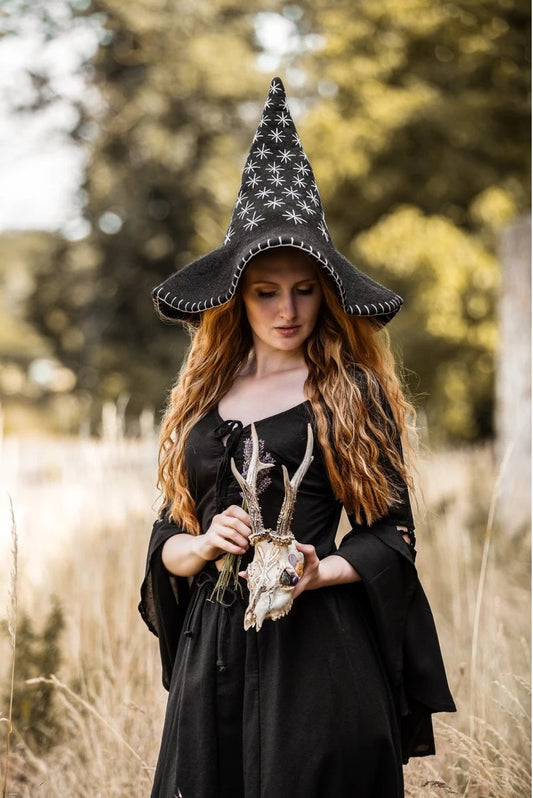 Hat, Witch Star Black