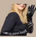 Gloves, Leatherlike Black