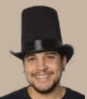 Top Hat, Leatherlike Sheen BLK