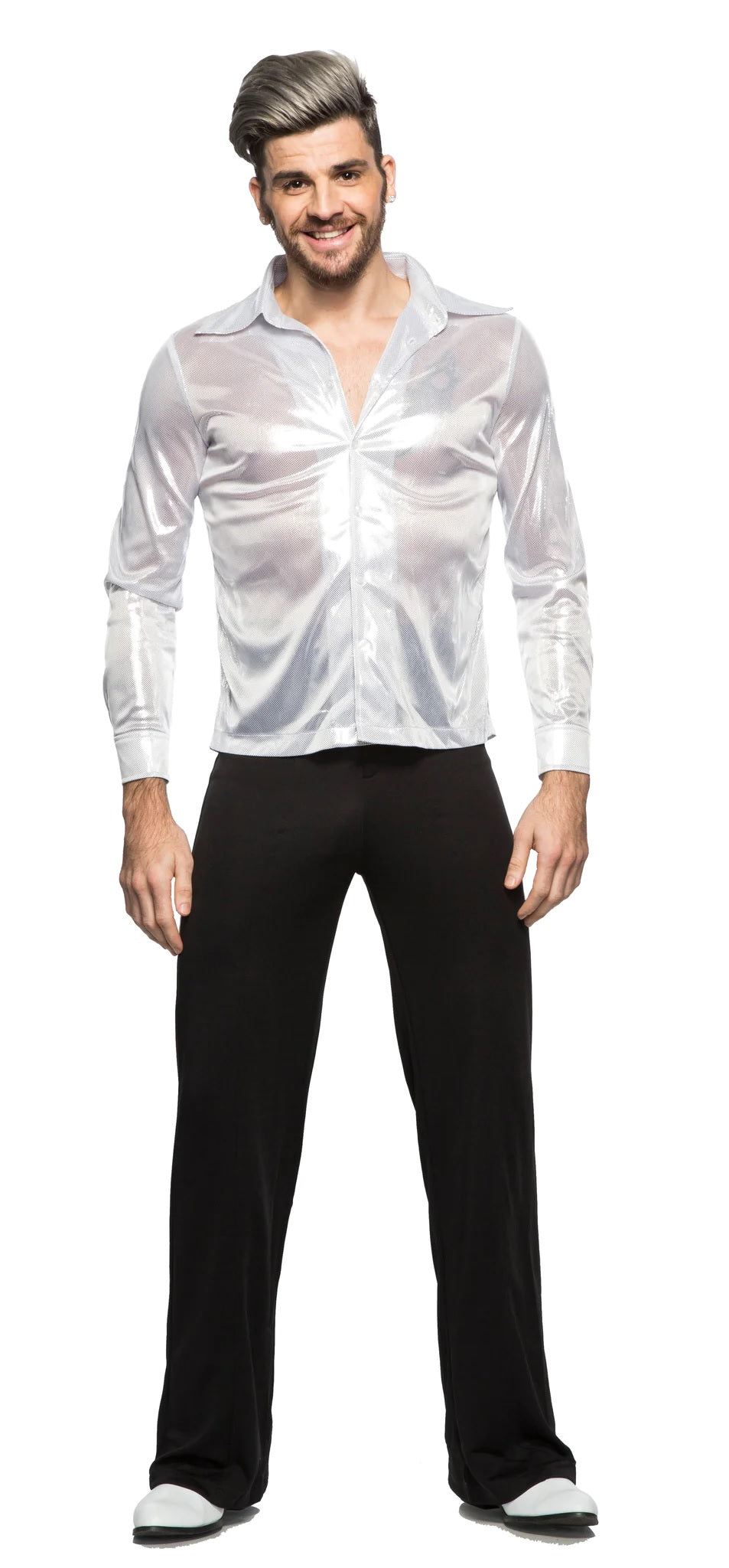 Shirt, Disco Silver S/M