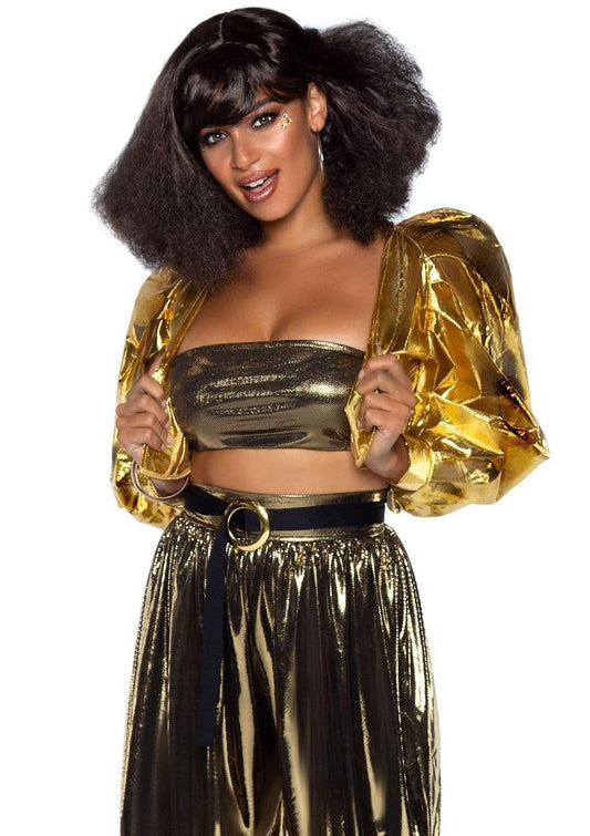 70s Disco Queen-Gld/Blk : S/M