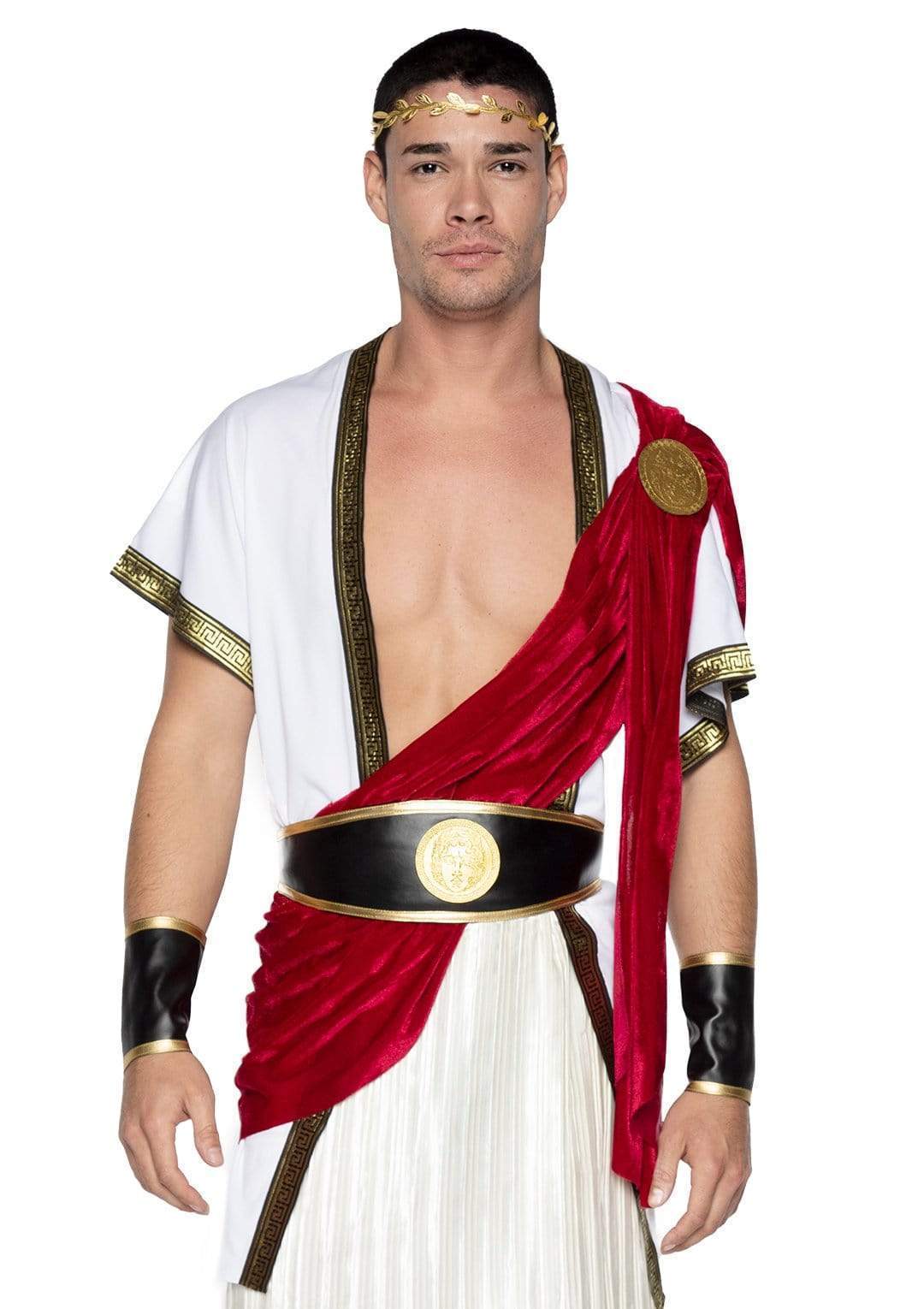 Roman Emperor, Caeser-Red/Wht/Gld : M/L