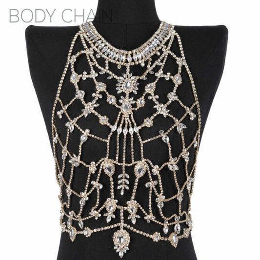 Halter, Rhinestone Chains