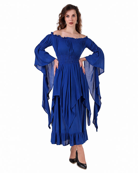 Chemise, Crepe Medieval 3XL Blue