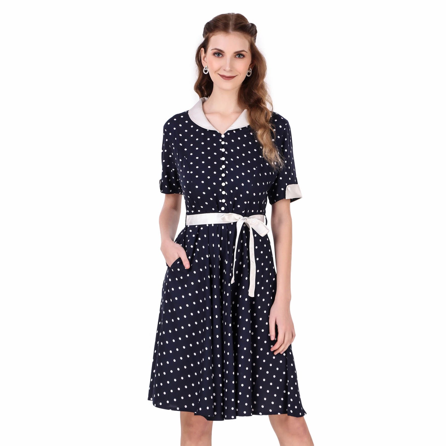 Dress, Swing Navy L