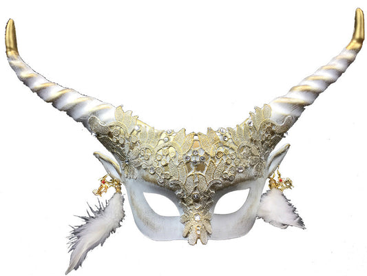 Mask, Horned Devil White