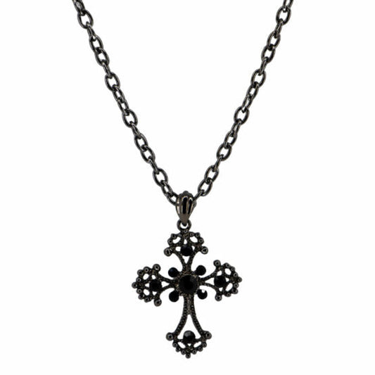 Necklace Cross Black