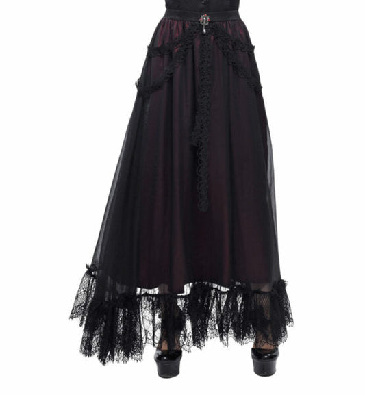 Skirt, Renaissance Black Lace Trim