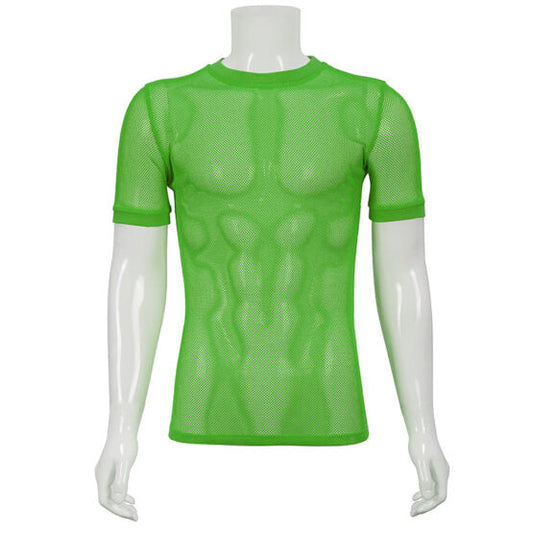 Shirt, Mesh Neon Green-  : 2XL