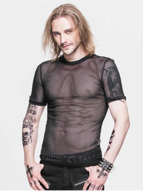 Shirt, Mesh Black-  : 4XL