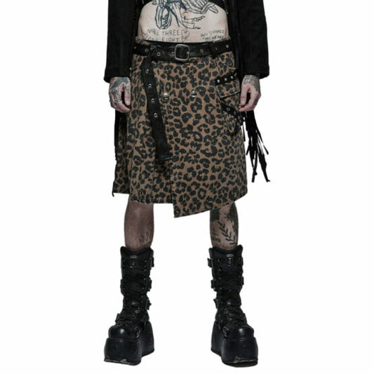 Kilt, Leopard Punk-  : 2XL