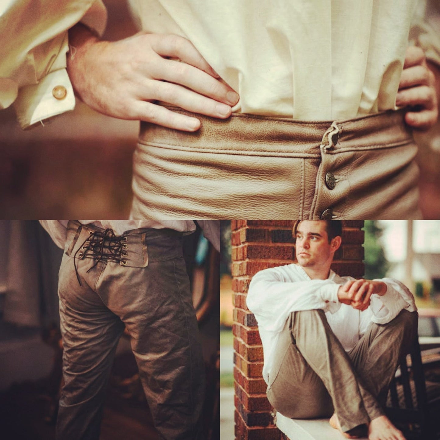 Pants, Taupe Leather-  : S 34" waist